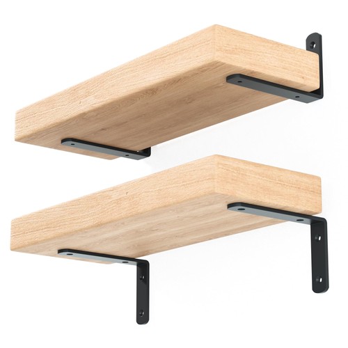 Black floating shelf brackets - floating,