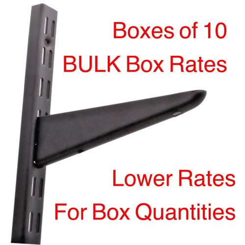 Black twin slot shelving - black,