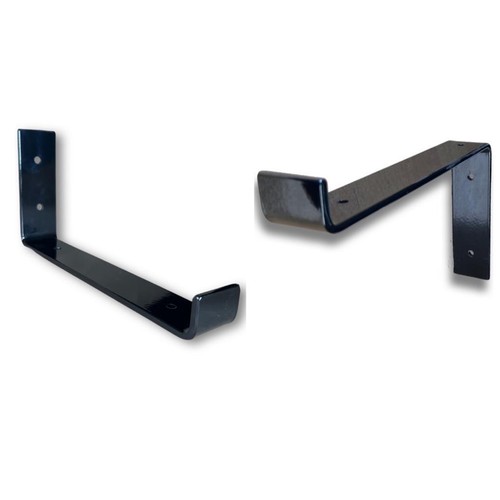 Black scaffold board shelf