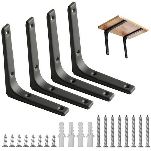 Pcs black shelf bracket - black, 4x4